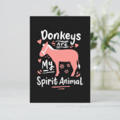 Donkeys sind meine Geistertiere RSVP Karte (Stehend Vorderseite)