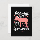 Donkeys sind meine Geistertiere RSVP Karte (Vorne/Hinten)