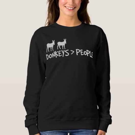 Donkeys-Tierfutter Sweatshirt (Vorderseite)