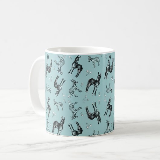 Donkeys und Lüster Kaffeetasse (Vorderseite Links)