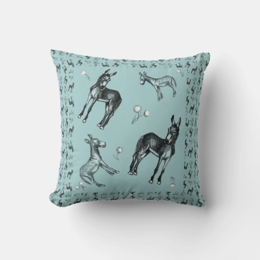 Donkeys und Lüster Kissen (Vorderseite)
