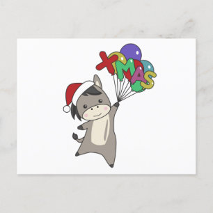 Donkeys WeihnachtsDonkeys Wintertiere Postkarte