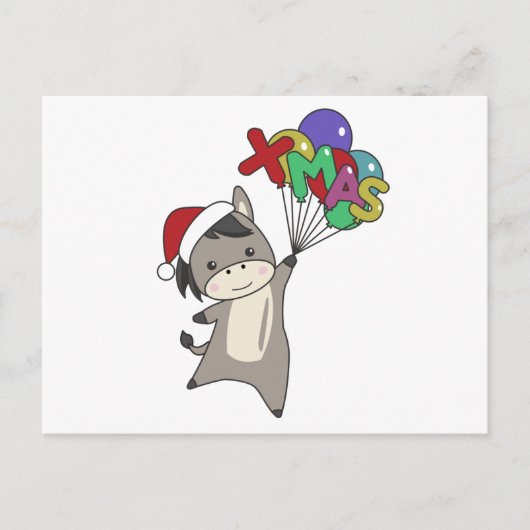 Donkeys WeihnachtsDonkeys Wintertiere Postkarte (Vorderseite)