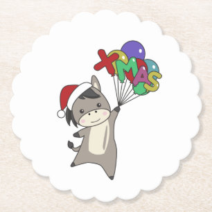 Donkeys WeihnachtsDonkeys Wintertiere Untersetzer