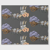 Donkies, das einen Wagen zieht Geschenkpapier (Flach)