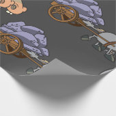 Donkies, das einen Wagen zieht Geschenkpapier (Ecke)