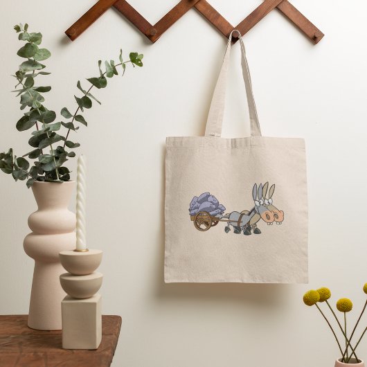 Donkies Pulling A Cart Tote Bag Tragetasche
