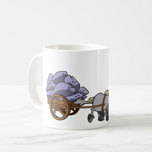 Donkies ziehen ein Herz Kaffeetasse (Vorderseite Links)