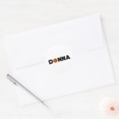 Donna Basketball Runder Aufkleber (Umschlag)