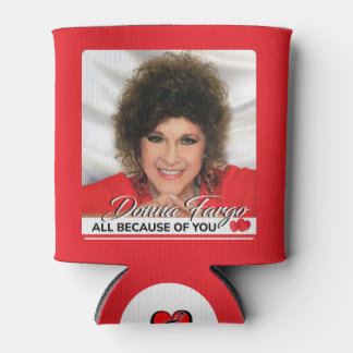 DONNA FARGO CAN COOLER, zwei Größen, rot Dosenkühler