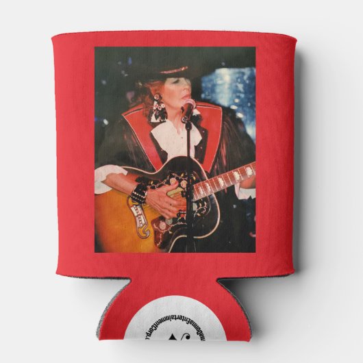 DONNA FARGO CAN COOLER, zwei Größen, rot Dosenkühler (Rückseite)