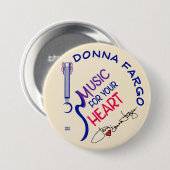 DONNA FARGO FAN-TASTE, Button-Pinback-Taste Button (Vorne & Hinten)