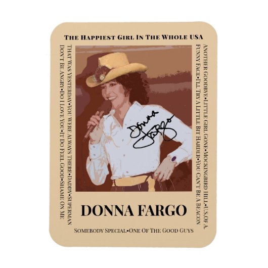 DONNA FARGO Flexible Foto Magnet, 3"x4" Magnet (Vertikal)