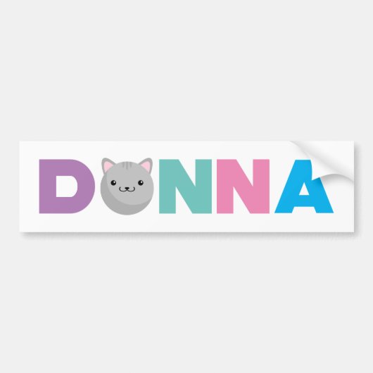 Donna Gray oder Ginger Cat Autoaufkleber (Vorne)