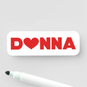 Donna Liebe Namensschild (Beispiel)