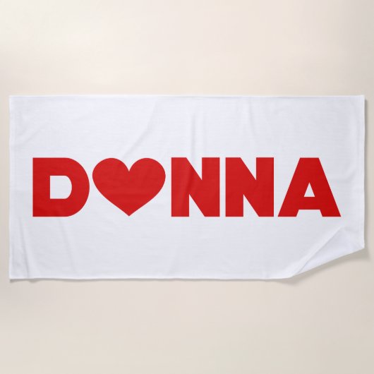Donna Liebe Strandtuch (Vorderseite)