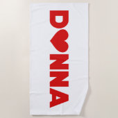Donna Liebe Strandtuch (Vorderseite)