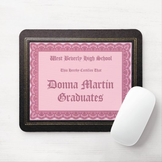Donna Martin graduiert Diplom mousepad (Mit Mouse)