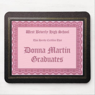 Donna Martin graduiert Diplom mousepad