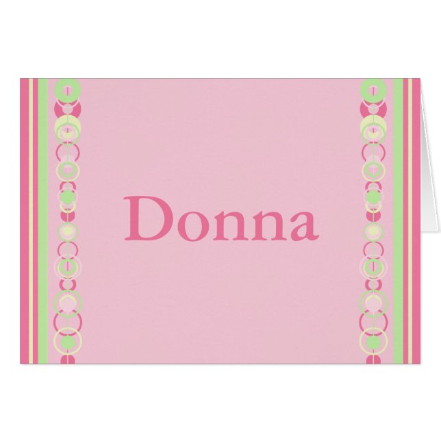 Donna Modern Circles Name Card - 369 (Vorderseite (Horizontal))