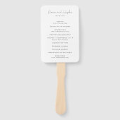 Donna Modern Wedding Program Fächer (Vorderseite)