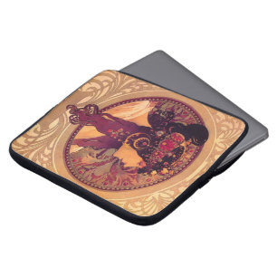 Donna Orechini durch Alphonse Mucha Laptopschutzhülle