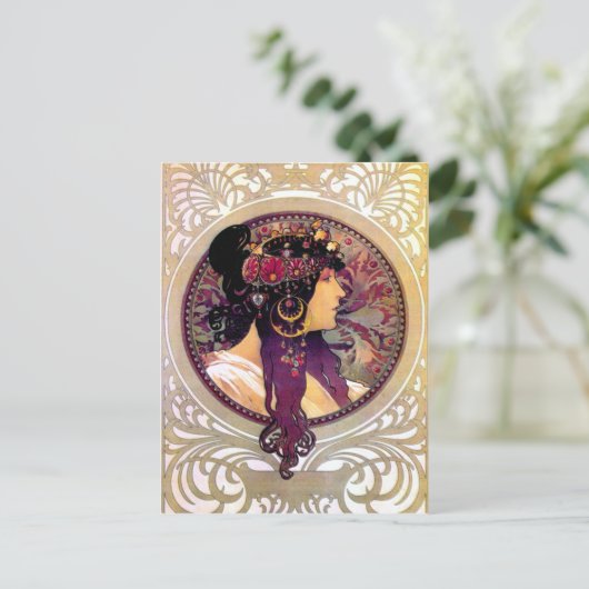 Donna Orechini von Alphonse Mucha Postkarte (Stehend Vorderseite)