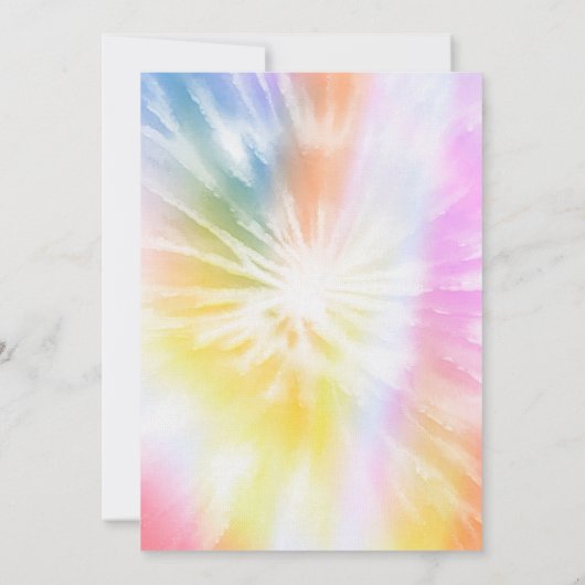 DONNA Retro Schriftart Gefärbte Krawatte Pool Part Einladung (Rückseite)