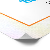 DONNA Retro Schriftart Gefärbte Krawatte Pool Part Poster (Ecke)