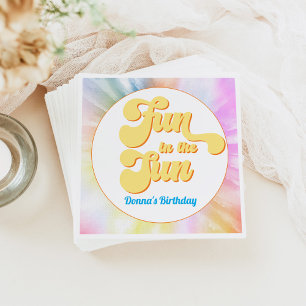 DONNA Retro Schriftart Gefärbte Krawatte Pool Part Serviette