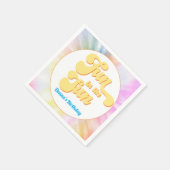 DONNA Retro Schriftart Gefärbte Krawatte Pool Part Serviette (Ecke)