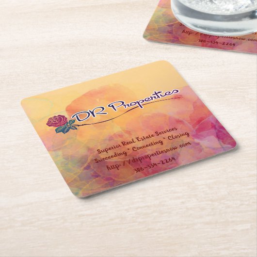 Donna Rose Square Paper Untersetzer (angewinkelt)