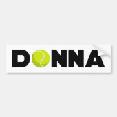 Donna Tennis Autoaufkleber (Vorne)