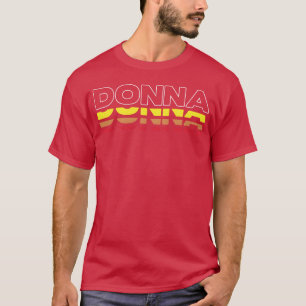 Donna Vorname Lustig Vintage Sonnenuntergang Donna T-Shirt