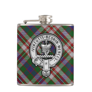 Donnachaidh (Robertson) Dress tartan Wappen Flachmann