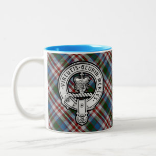 Donnachaidh (Robertson) Dress tartan Wappen Zweifarbige Tasse