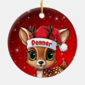 Donner Baby Deer, Fawn, Doe, Reindeer🦌 🎄 Keramik Ornament (Hinten)