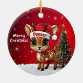 Donner Baby Deer, Fawn, Doe, Reindeer🦌 🎄 Keramik Ornament (Hinten)