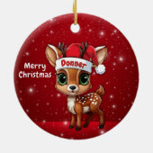 Donner Baby Deer, Fawn, Doe, Reindeer🦌 🎄 Keramik Ornament (Hinten)