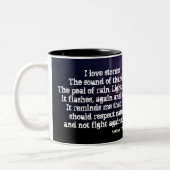 Donner-Blitz-Zitat Zweifarbige Tasse (Links)