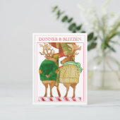 DONNER BLITZEN Postkarte (Stehend Vorderseite)