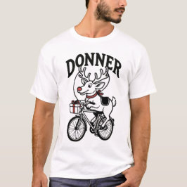 Donner das Rentier fährt Fahrrad T-Shirt