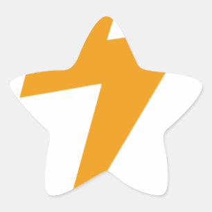 Donner Energie Gelbdruck Stern-Aufkleber