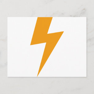 Donner Energie Gelber Druck Postkarte