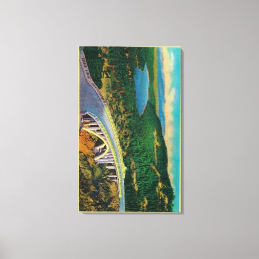 Donner-Gedenkbrücke und Leinwanddruck (Vorderseite)