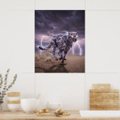 Donner Gepard Blitzgeschwindigkeit Kunst Poster (Küche)