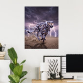 Donner Gepard Blitzgeschwindigkeit Kunst Poster (Heimbüro)
