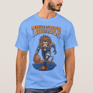 Donner Hüfte Löwe Hoops Maskottchen Sport Junge Ju T-Shirt