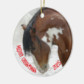 Donner in Schneehorn Weihnachten Keramik Ornament (Links)