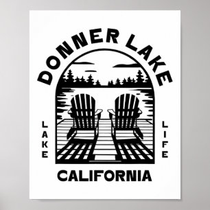 Donner Lake Kalifornien Outdoors Vintage Poster